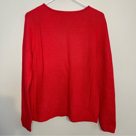 J Crew Womens Merino Wool Blend Knit Crew Neck Pullover Sweater Sz M Pinkish Red - Picture 7 of 10